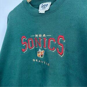 Vintage Seattle Sonics Sweatshirt Crewneck XXL Lee Sports Supersonics